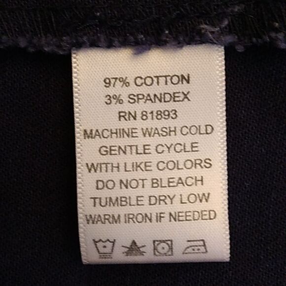Denim & Co Jean Jacket Large Denim Stretch Navy Blue NWOT - Picture 12 of 12